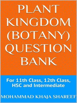 cover image of Plant Kingdom (Botany) Question Bank